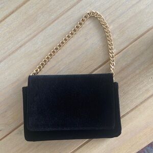 Anthropologie Velvet Shoulder Bag